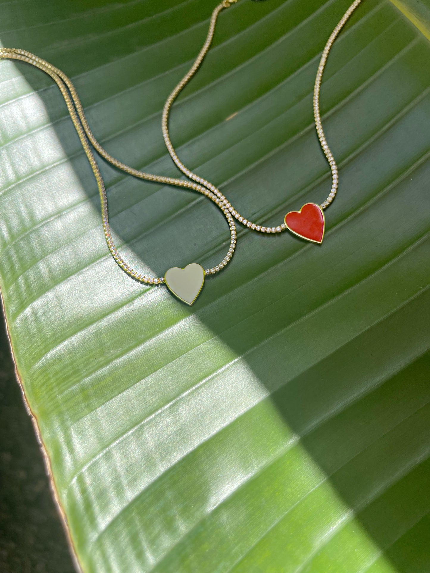 Pretty Red Heart Choker